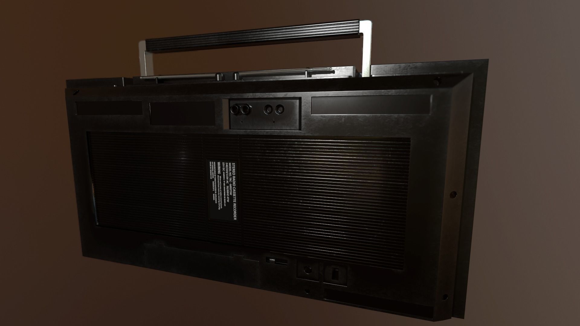 Lasonic TRC-975 Boombox Low-poly 3D model_5