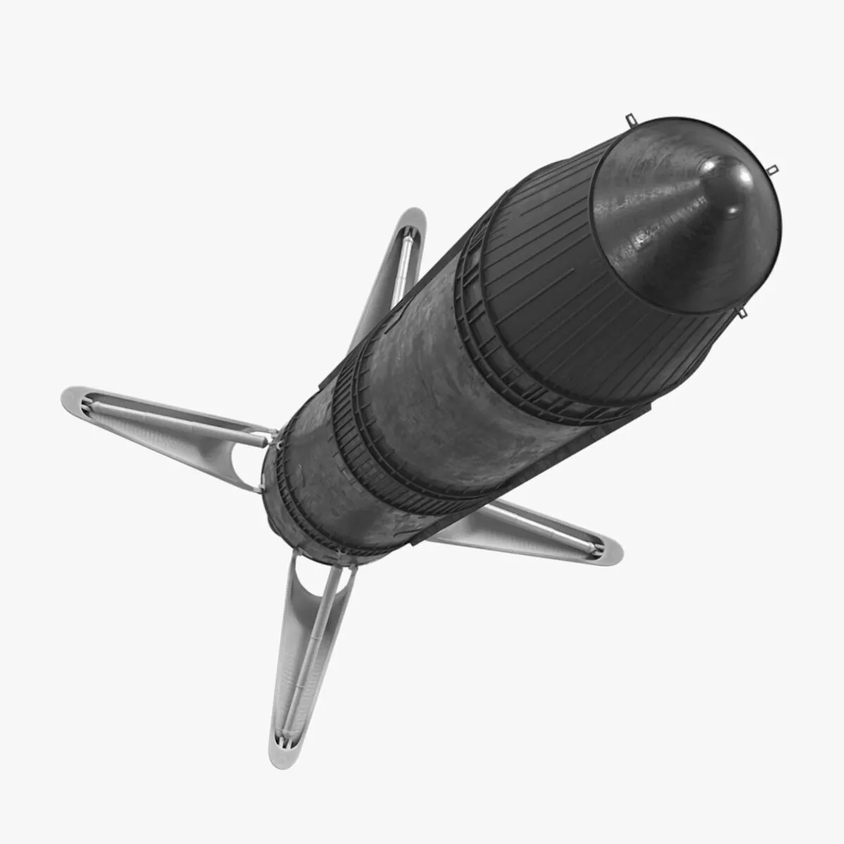 Next Generation Space Rocket Black Rigged for Maya 3D model