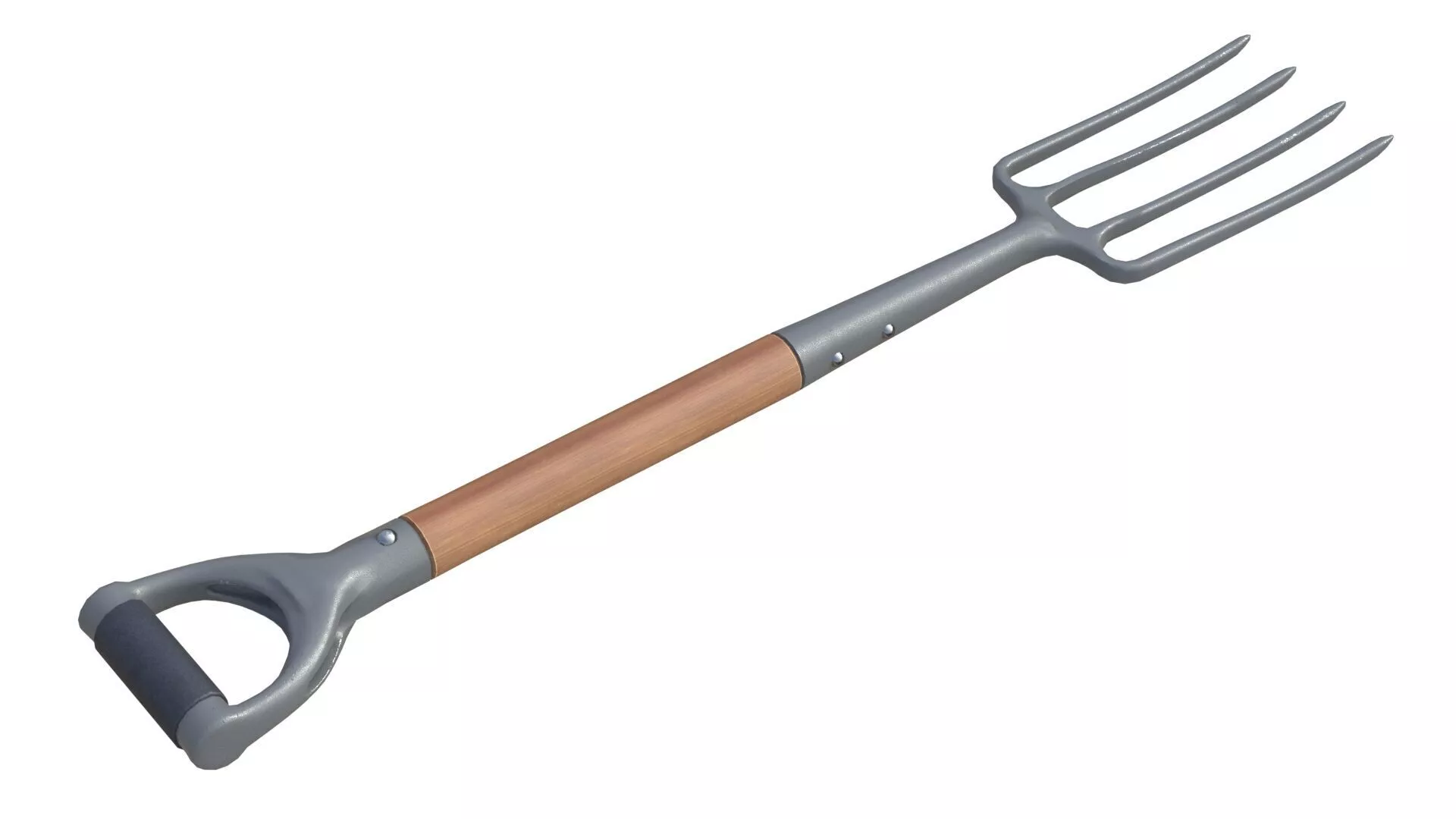 Border Garden Fork Tool Low-poly 3D model