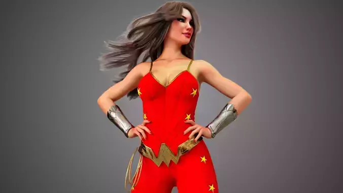 Donna Troy - New Teen Titans Costume 3D model