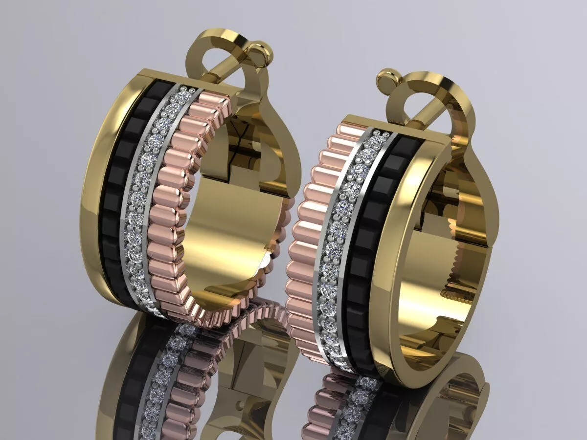 Boucheron Earring Brand Jewelry 3D print model