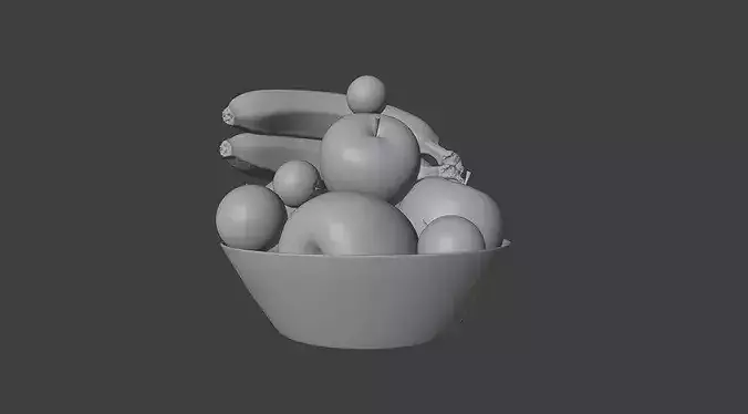 Realistic Fruit Bowl with Fruits - PBR 3D model 3
