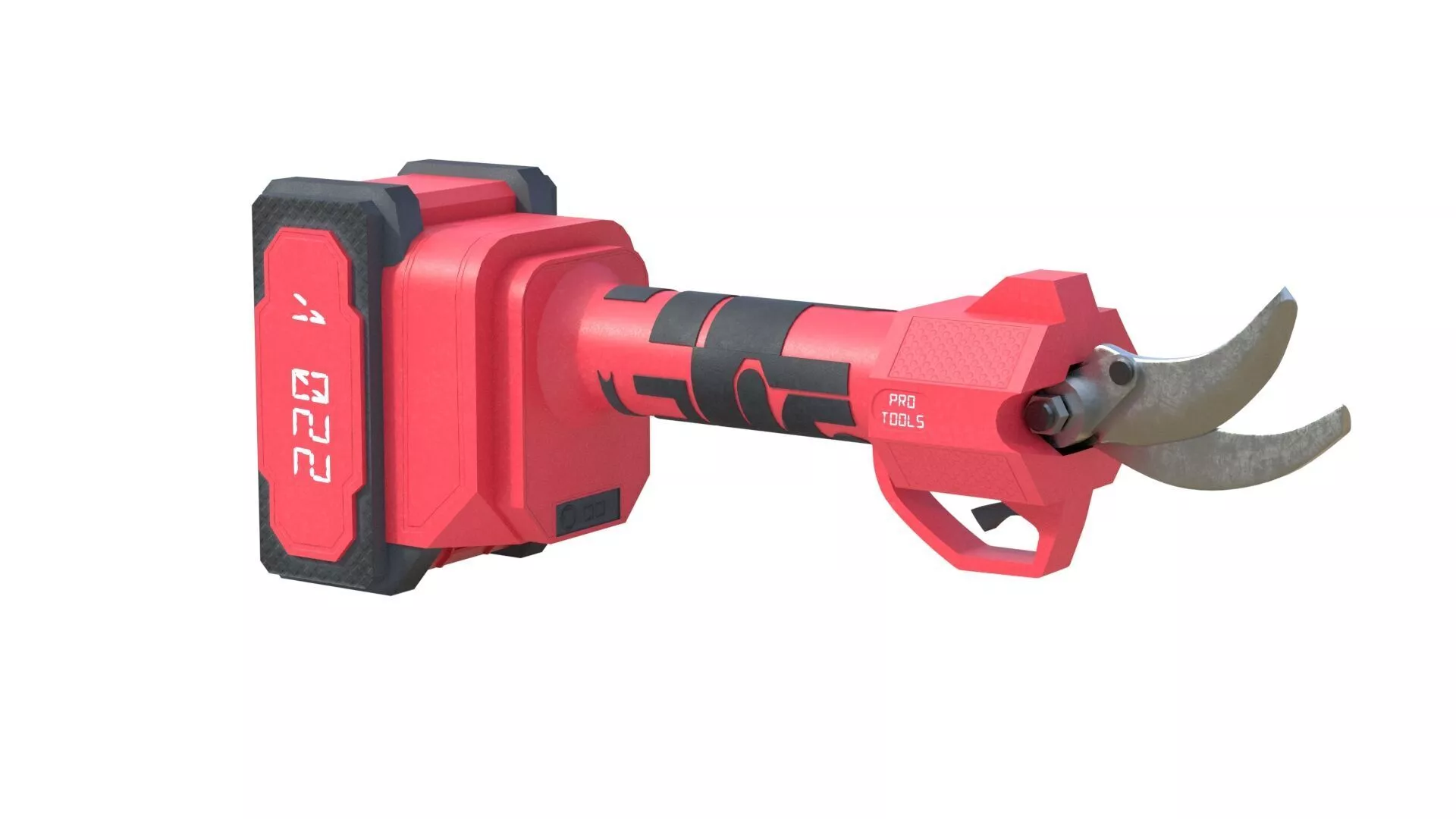 Cordless Pruner Low-poly 3D model