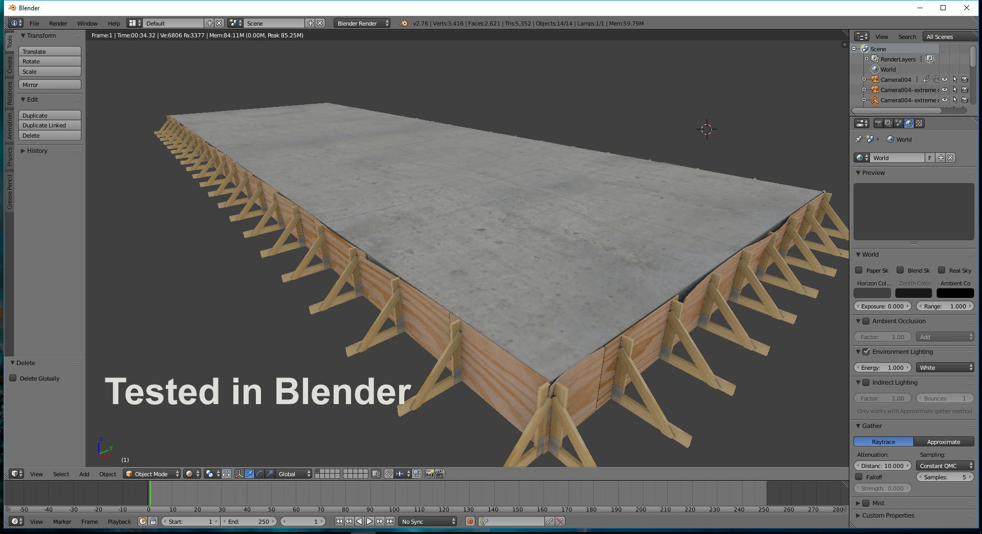 Building site foundation being cast and set Low-poly 3D model_5