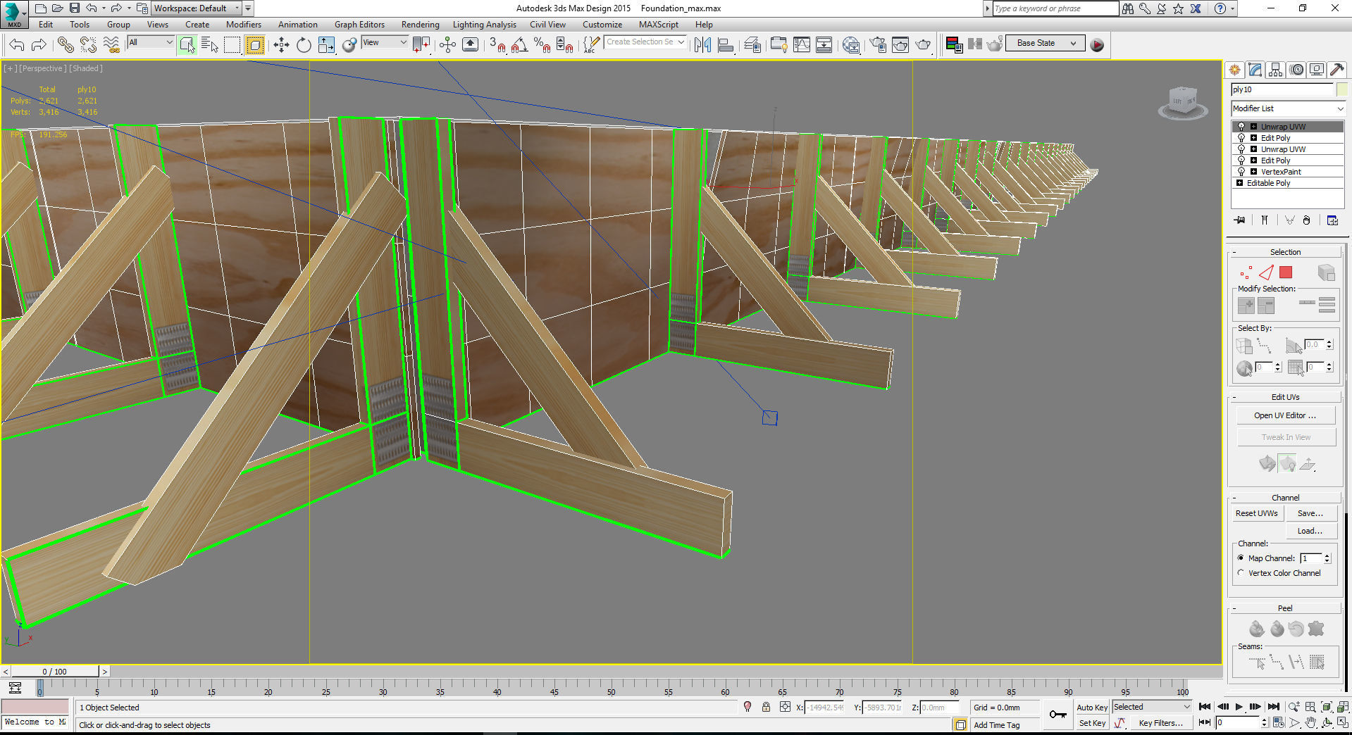 Building site foundation being cast and set Low-poly 3D model_8