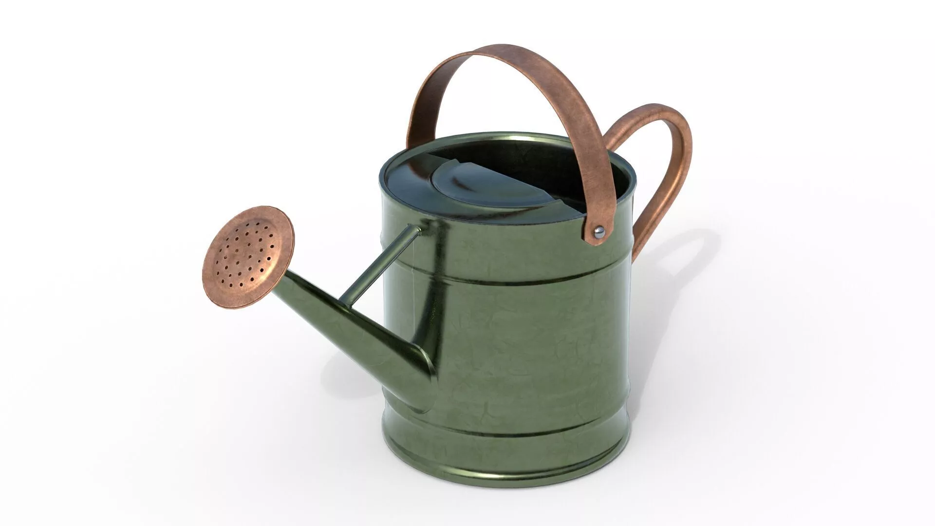 Metal Watering Can Copper Low-poly 3D model