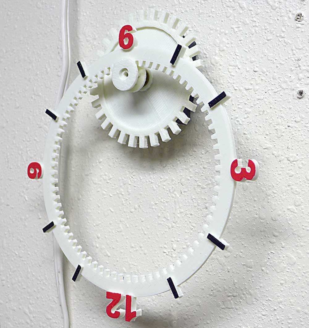 Floating Gear Clock 3D print model_1
