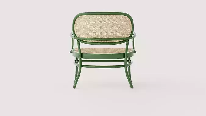 Betty lounge chair in bentwood Low-poly 3D model 5