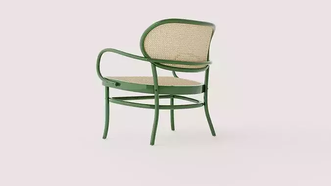 Betty lounge chair in bentwood Low-poly 3D model 4