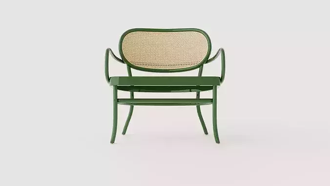 Betty lounge chair in bentwood Low-poly 3D model 2
