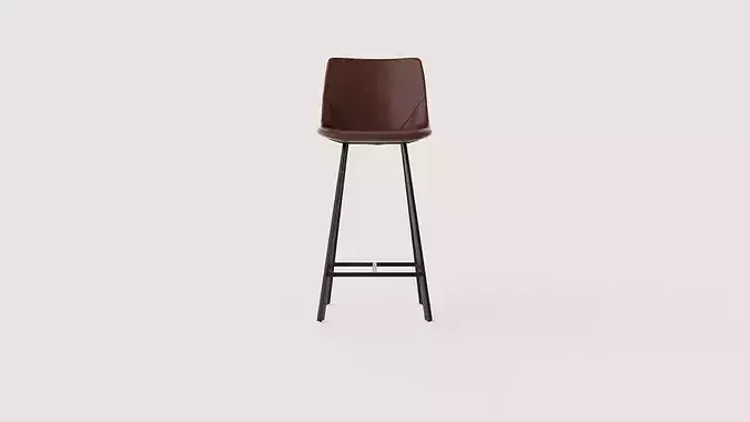 Barstool Trac Low-poly 3D model 2