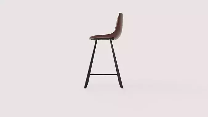 Barstool Trac Low-poly 3D model 3