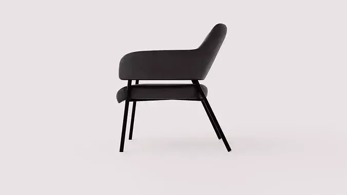 Armchair Loella Low-poly 3D model 3