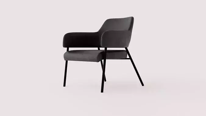Armchair Loella Low-poly 3D model