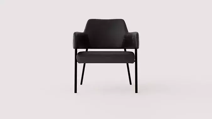 Armchair Loella Low-poly 3D model 2