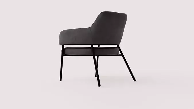 Armchair Loella Low-poly 3D model 4