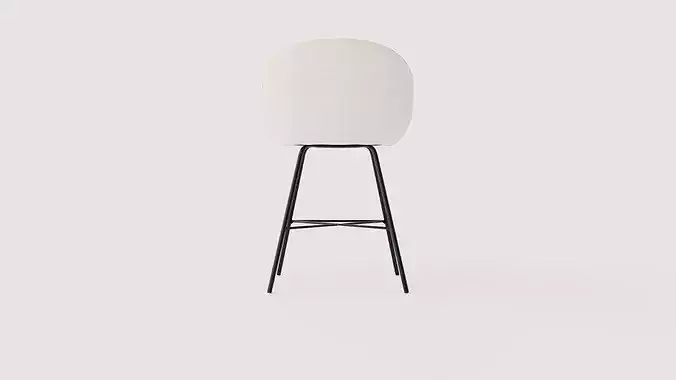 Bar Stool Velvet Low-poly 3D model 5