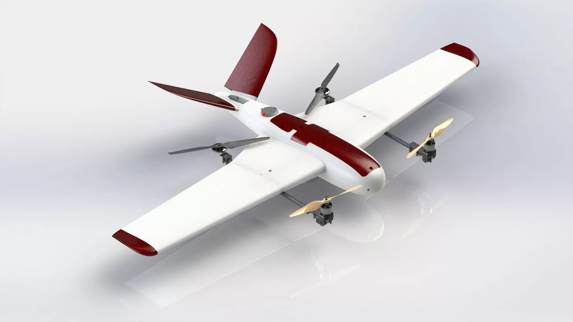 UAV VTOL Fixedwing With Tilt System 3D model