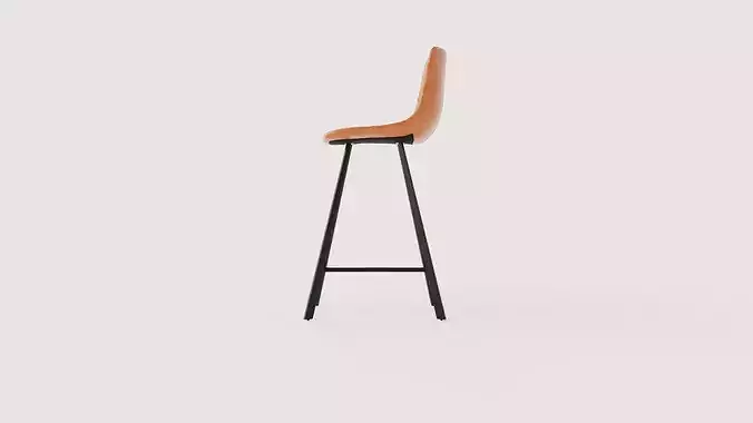Barstool Trac Low-poly 3D model 3