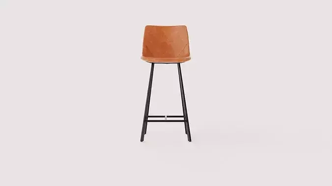 Barstool Trac Low-poly 3D model 2