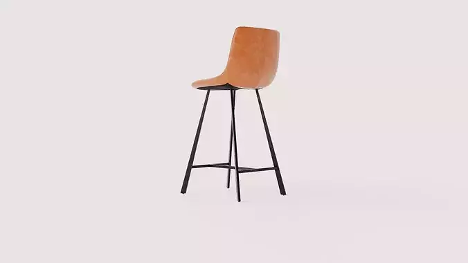 Barstool Trac Low-poly 3D model 4