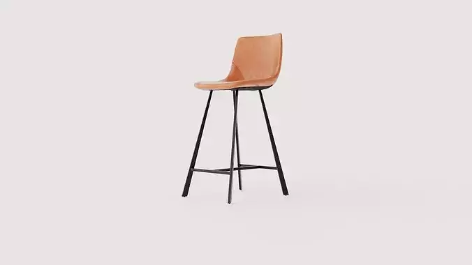 Barstool Trac Low-poly 3D model