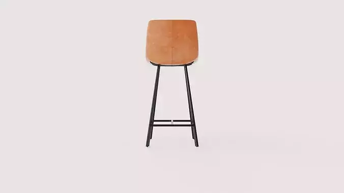 Barstool Trac Low-poly 3D model 5