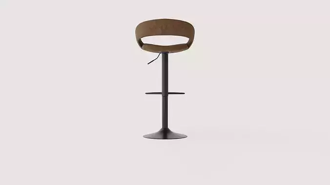 Bar stool Leo Low-poly 3D model 5