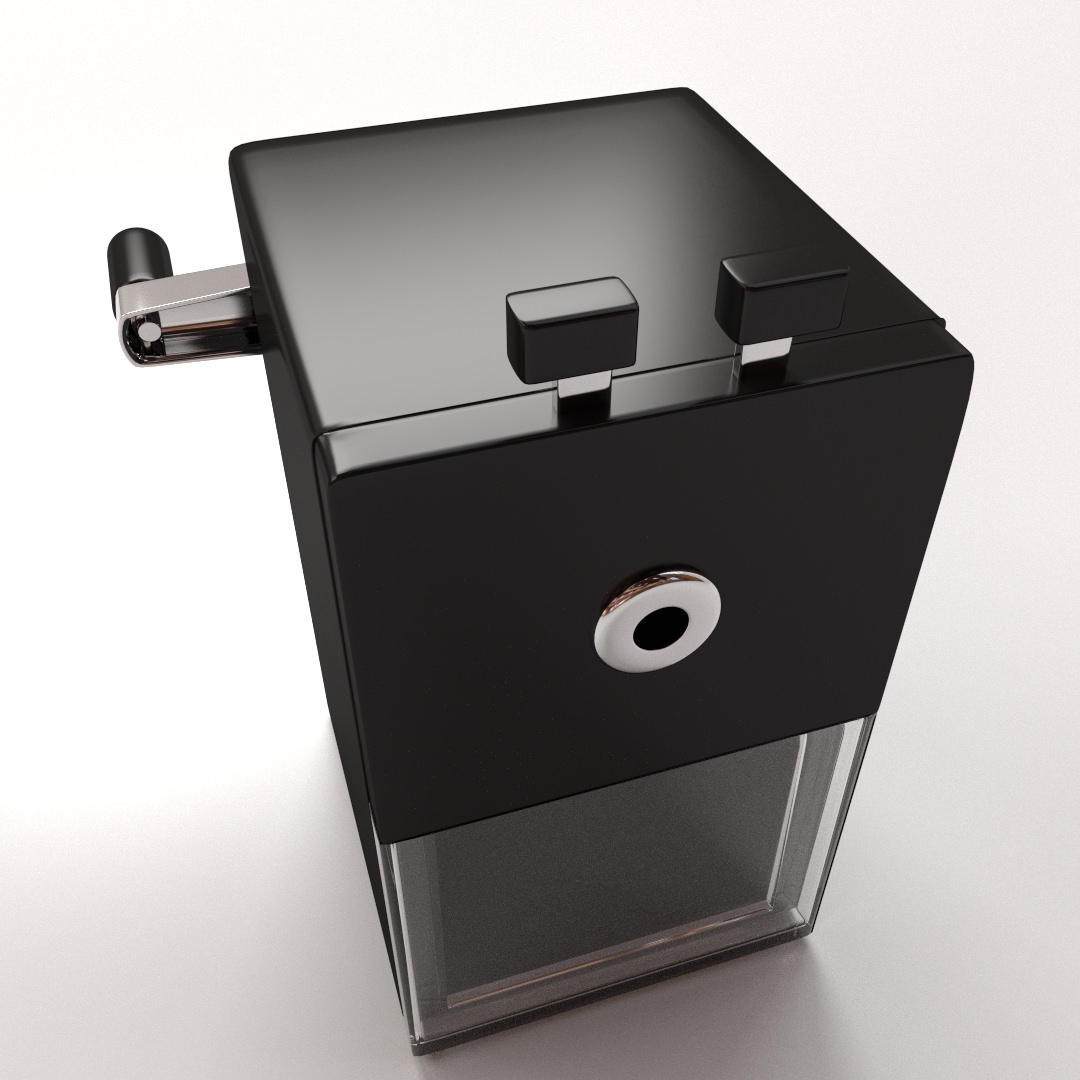 Hand Cranked Sharpener 3D model_2