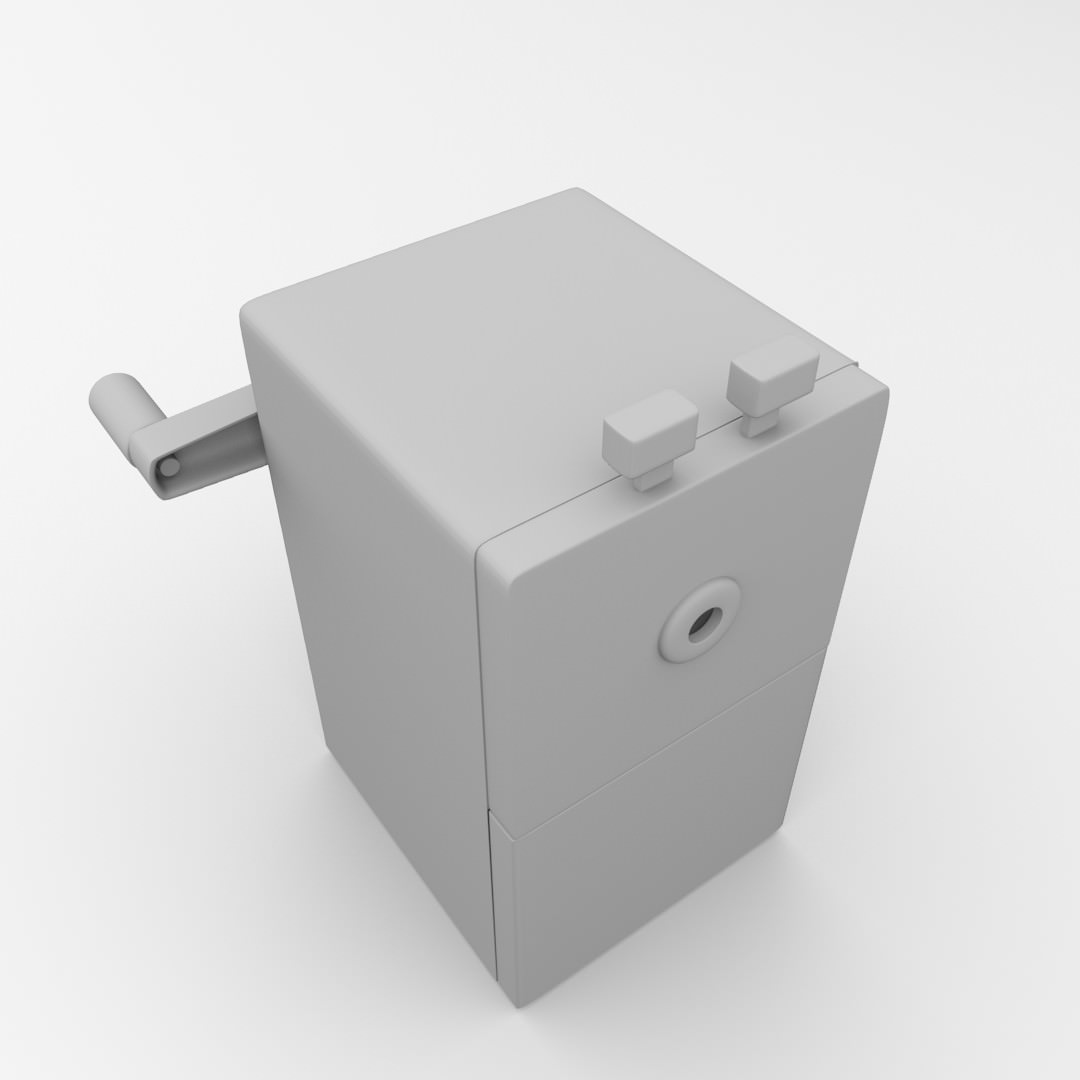 Hand Cranked Sharpener 3D model_3