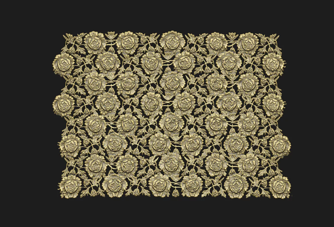 Floral manufacturing texture file pattern cad design 3D print model