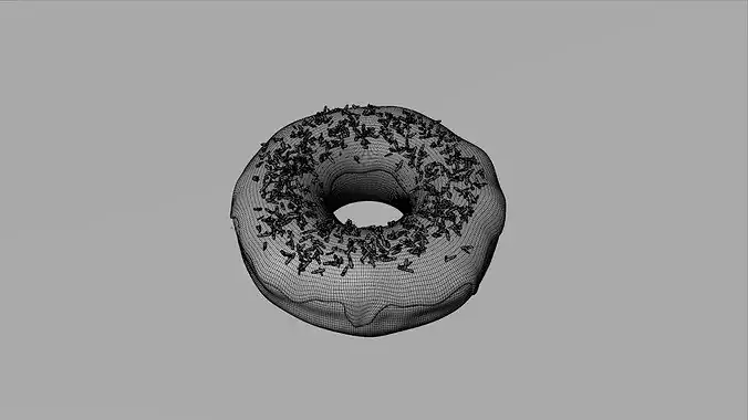 Donut 3D Model With Packaging Low-poly 3D model 6