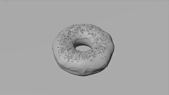 Donut 3D Model With Packaging Low-poly 3D model 4