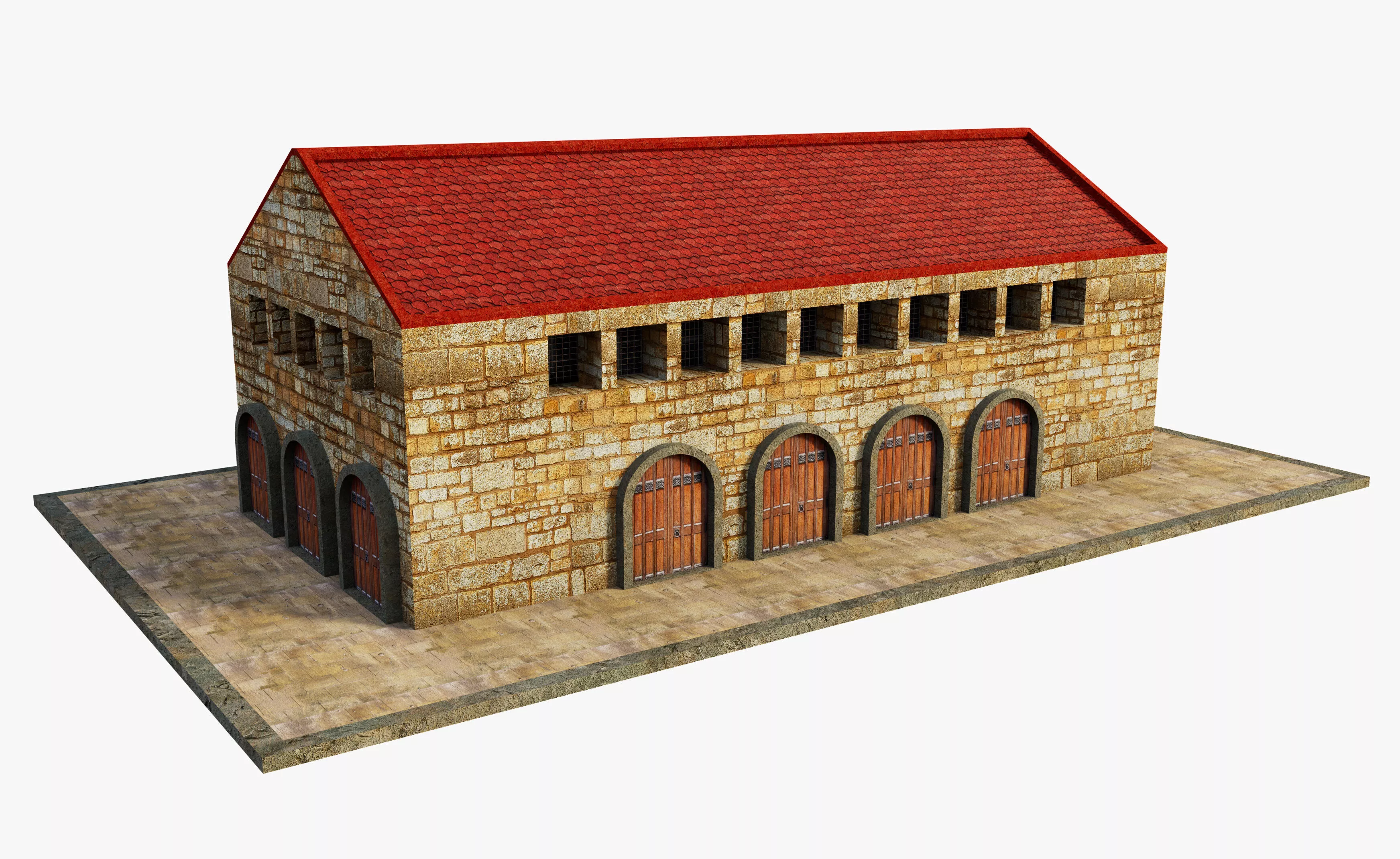 Ancient Pier Building Free 3D model
