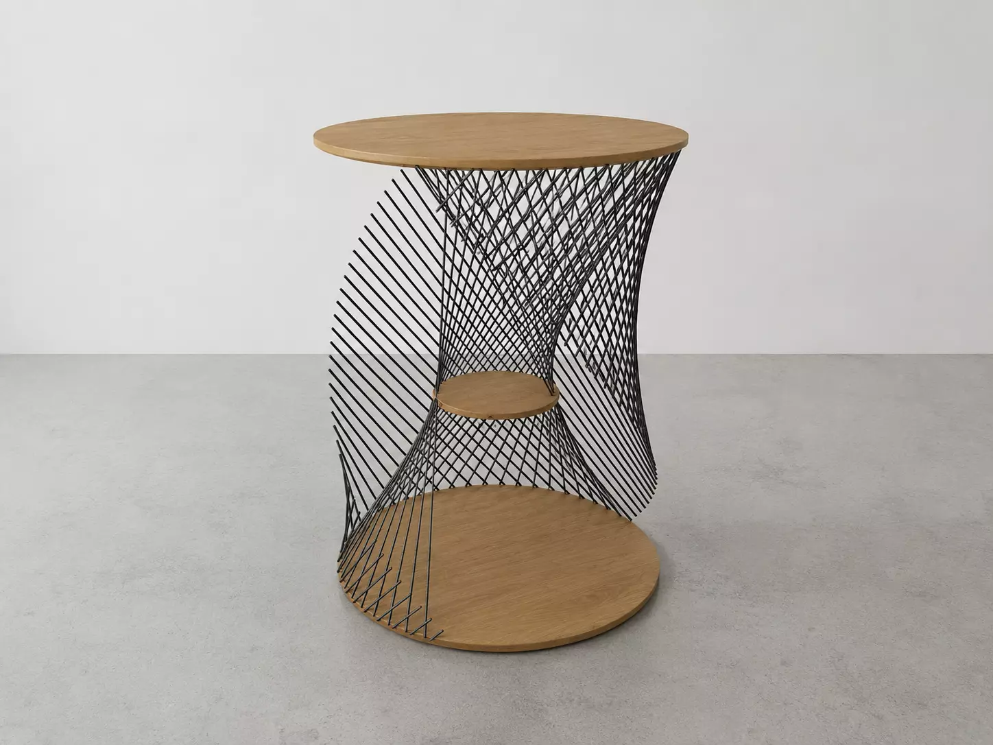 Modern Twisted Wire Side Table Free 3D model