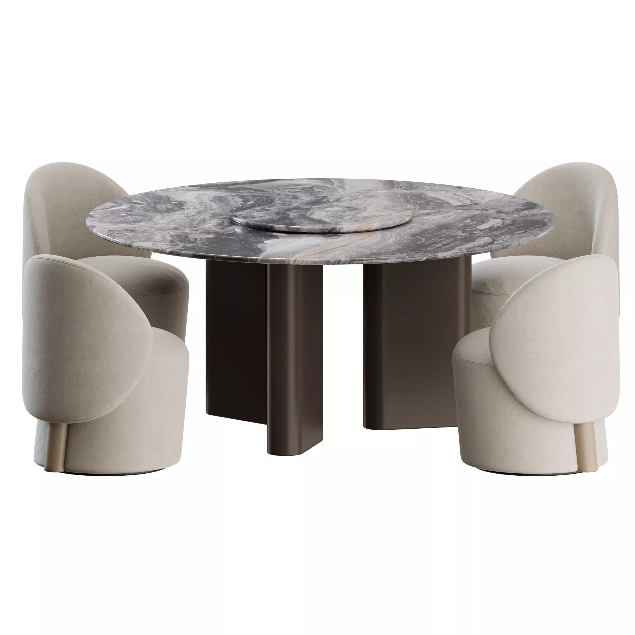 Alba Chair Onno Table by Giulio Marelli 3D model