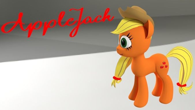 My Little Pony AppleJack 3D Model Low-poly 3D model