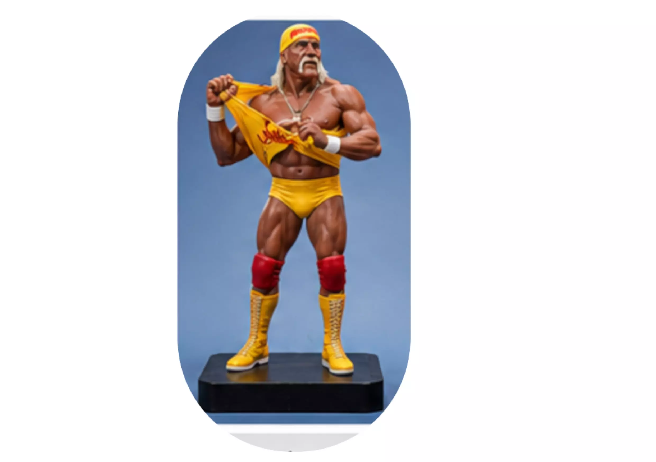 Hulk Hogan Muscular Male Figure STL File 3D print model