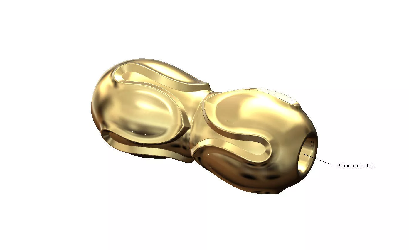 Overlapping mirrored egg flower bean bead and charm 3D print model