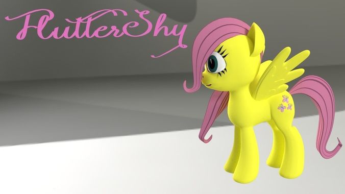My Little Pony FlutterShy 3D Model Low-poly 3D model