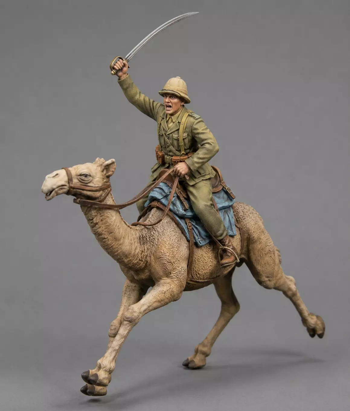 African Officer on Camel STL File 3D print model