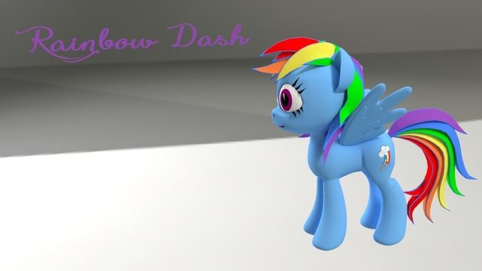 My Little Pony RainBowDash 3D Model Low-poly 3D model