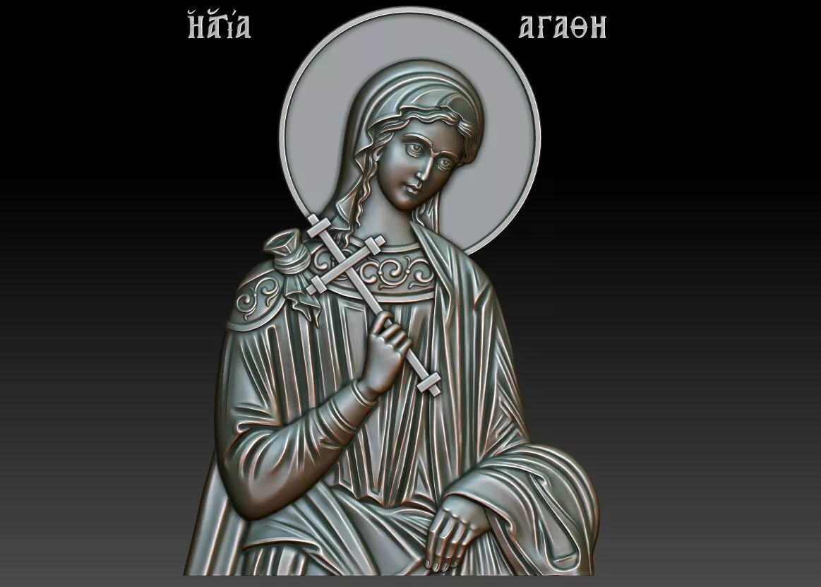 Saint Agatha of Sicily 2 3D print model