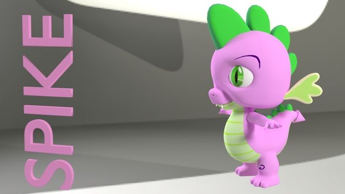 My Little Pony Spike 3D Model Low-poly 3D model