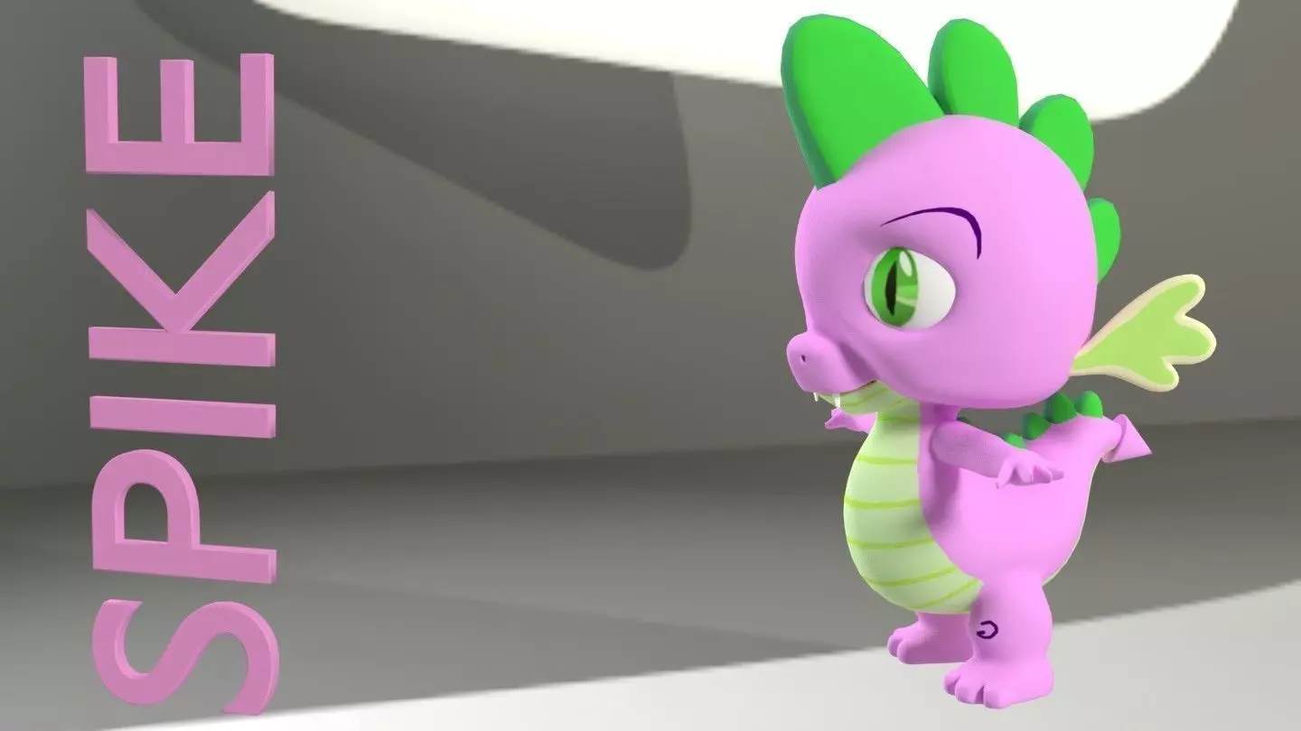 My Little Pony Spike 3D Model Low-poly 3D model