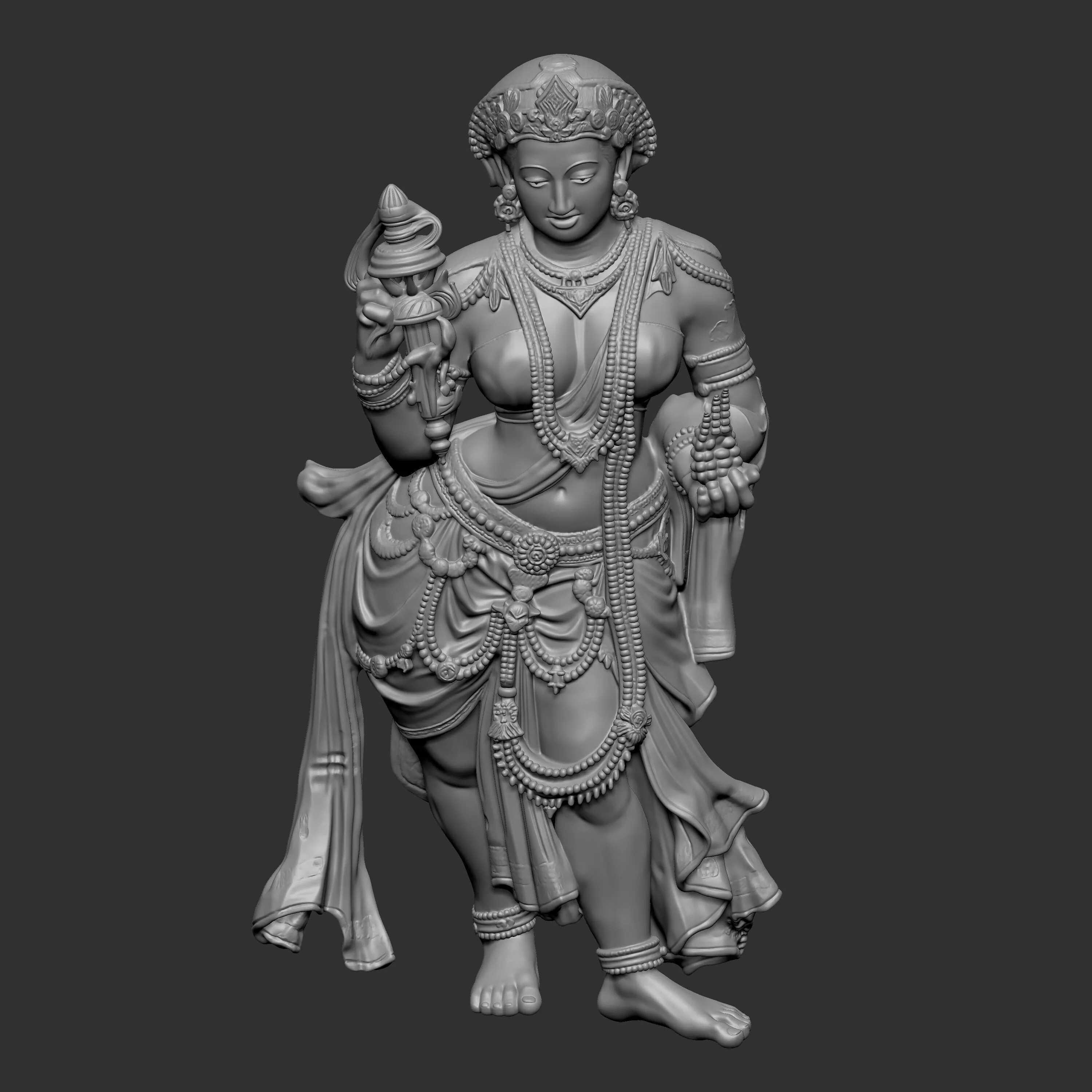 Hindu deity Ardhanarishvara 3D print model