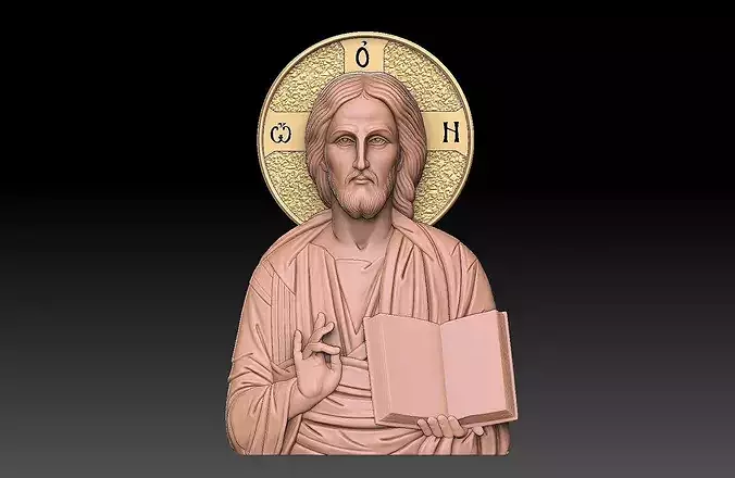 Jesus Christ Pantocrator Orthodox Relief