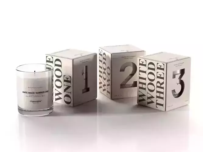 White Wood Candles