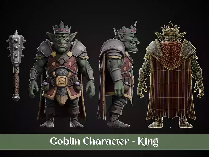 Stylized Goblin Character - King
