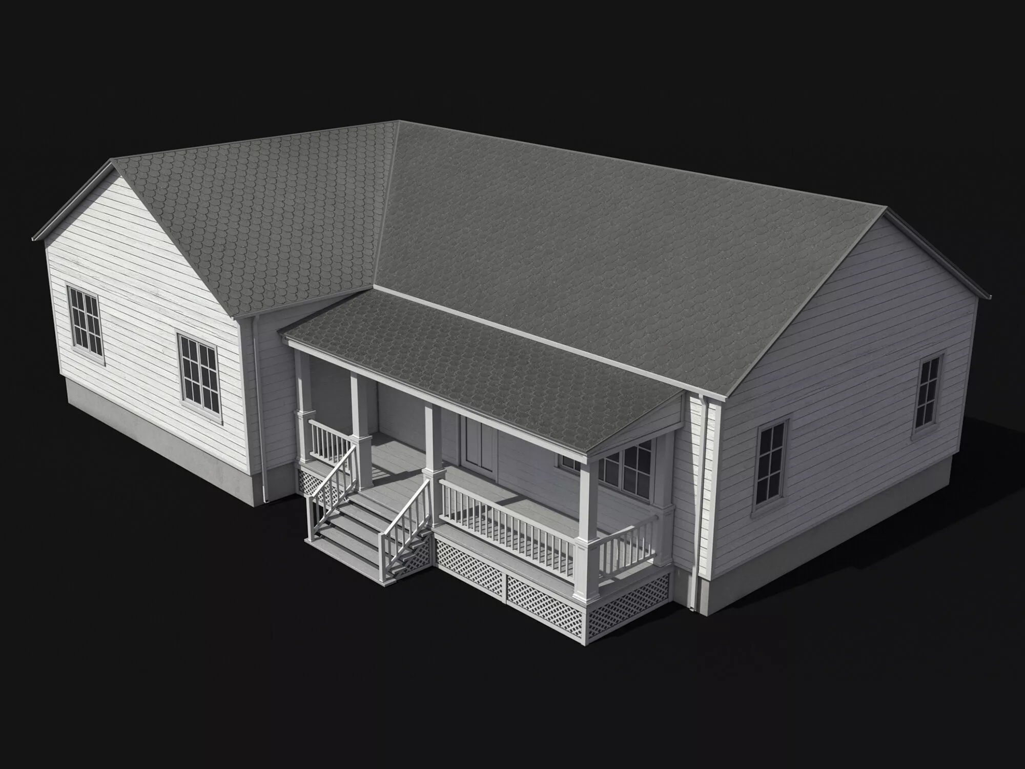 Residential House 5 PBR Low Poly Low-poly 3D model